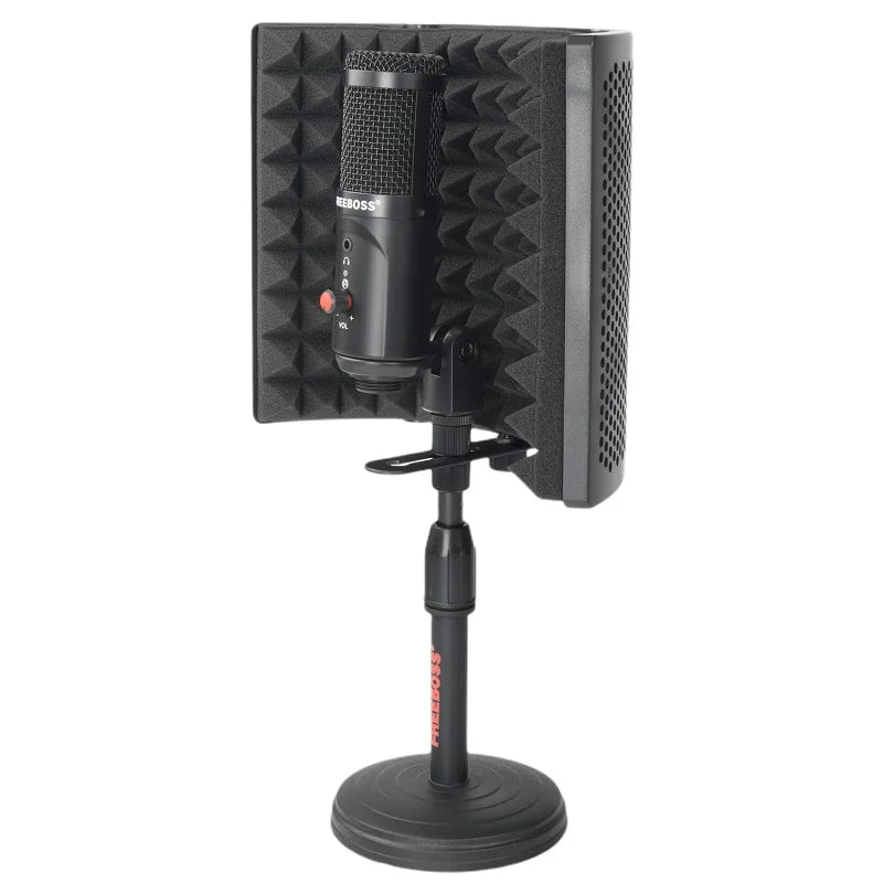 USB Microphone Wired with Tripod Shock Mount PC Laptop Studio Record Stream Radio Broadcast Gaming Computer Mic FB-W03