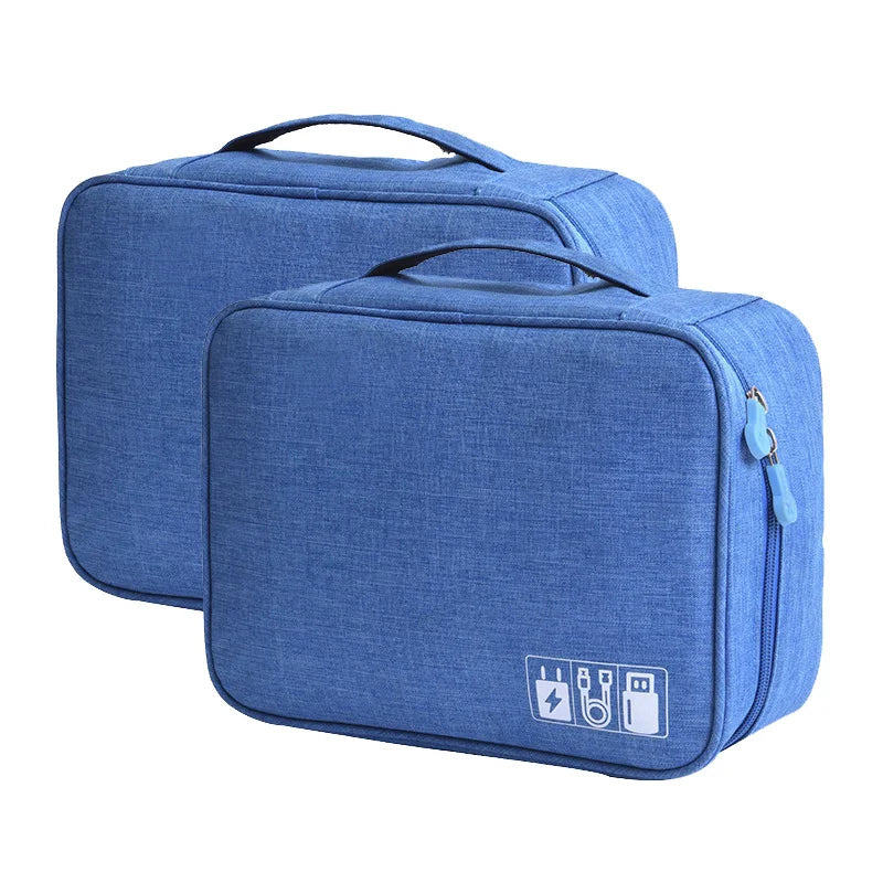 Cable Storage Bag Waterproof Digital Electronic Organizer Portable USB Data Line Charger Plug Storage Bag Travel Cable Organizer