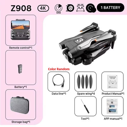 MINI Z908Pro Max Drone 4K ESC Professional WIFI FPV Dron Obstacle Avoidance Brushless Four-Axis Folding RC Quadcopter Toys