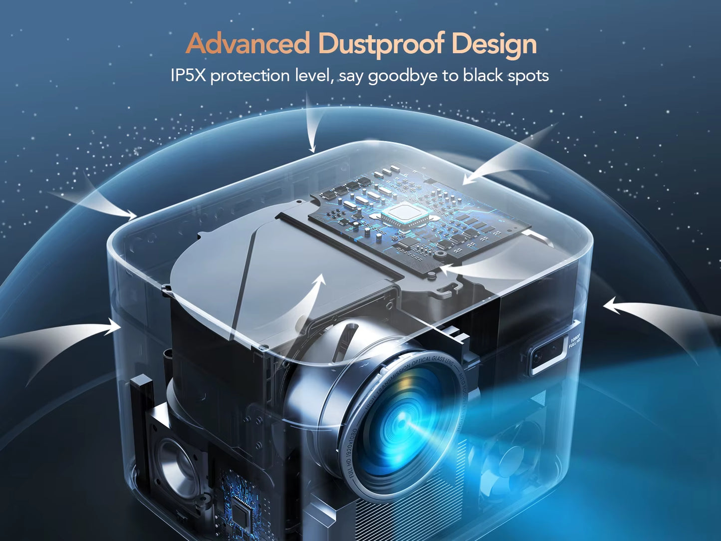 Projector 4K Android 9.0 26000 Lumens Native 1080P Wifi6 Bluetooth Projector Auto Focus/Keystone Outdoor Home Theater