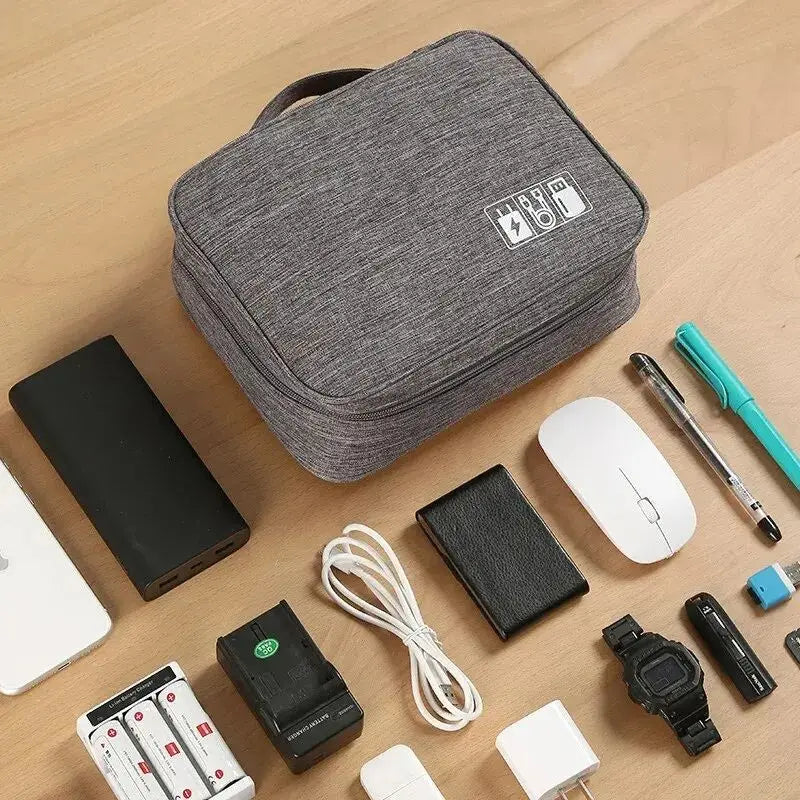 Cable Storage Bag Waterproof Digital Electronic Organizer Portable USB Data Line Charger Plug Storage Bag Travel Cable Organizer