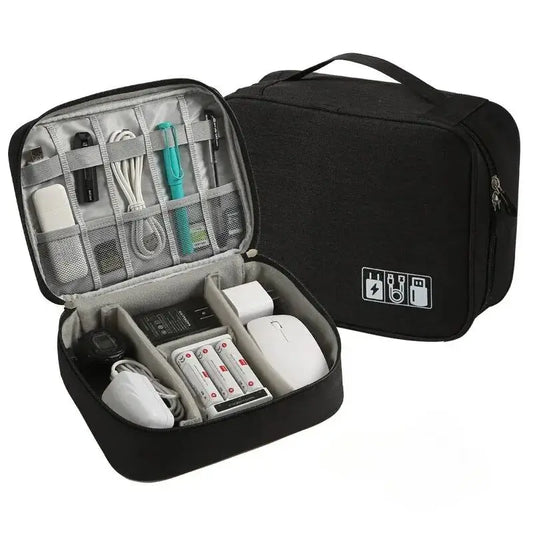 Cable Storage Bag Waterproof Digital Electronic Organizer Portable USB Data Line Charger Plug Storage Bag Travel Cable Organizer