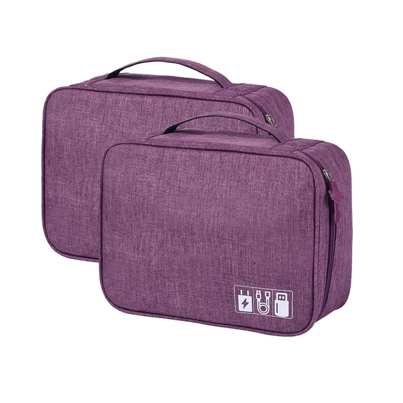 Cable Storage Bag Waterproof Digital Electronic Organizer Portable USB Data Line Charger Plug Storage Bag Travel Cable Organizer