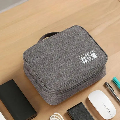 Cable Storage Bag Waterproof Digital Electronic Organizer Portable USB Data Line Charger Plug Storage Bag Travel Cable Organizer