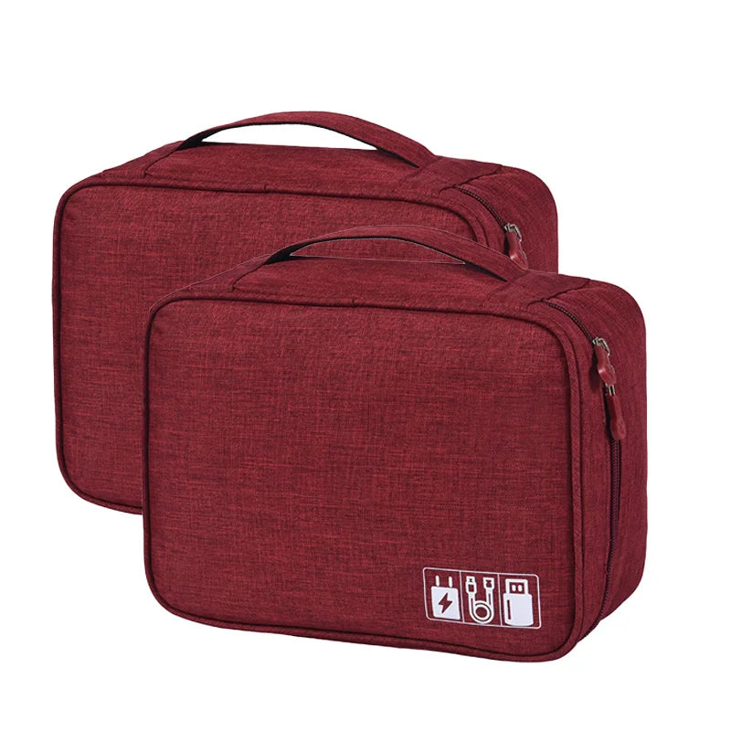 Cable Storage Bag Waterproof Digital Electronic Organizer Portable USB Data Line Charger Plug Storage Bag Travel Cable Organizer