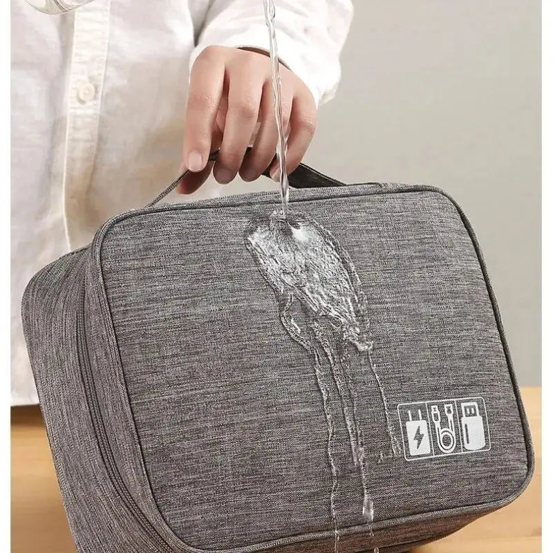 Cable Storage Bag Waterproof Digital Electronic Organizer Portable USB Data Line Charger Plug Storage Bag Travel Cable Organizer
