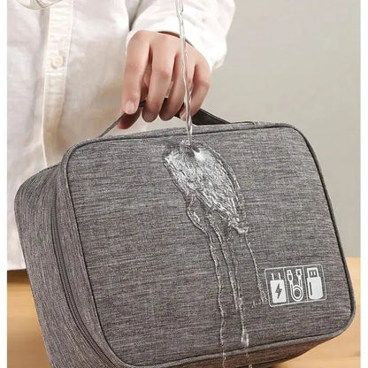 Cable Storage Bag Waterproof Digital Electronic Organizer Portable USB Data Line Charger Plug Storage Bag Travel Cable Organizer