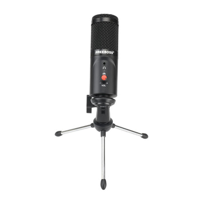 USB Microphone Wired with Tripod Shock Mount PC Laptop Studio Record Stream Radio Broadcast Gaming Computer Mic FB-W03